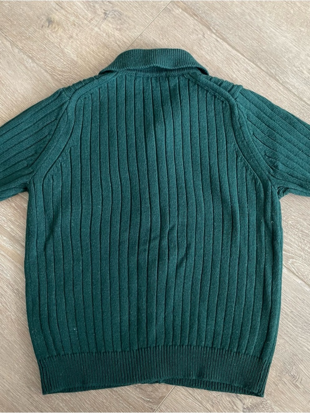 Uniqlo Forest Green Ribbed Polo Button-Up Cardigan - Picture 4 of 4